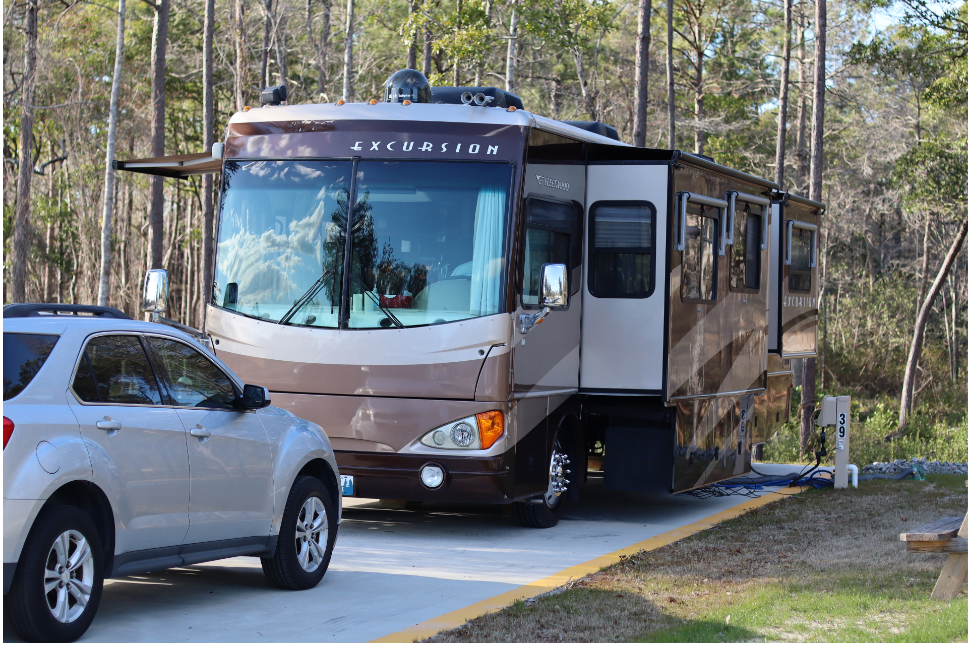 back-in rv sites